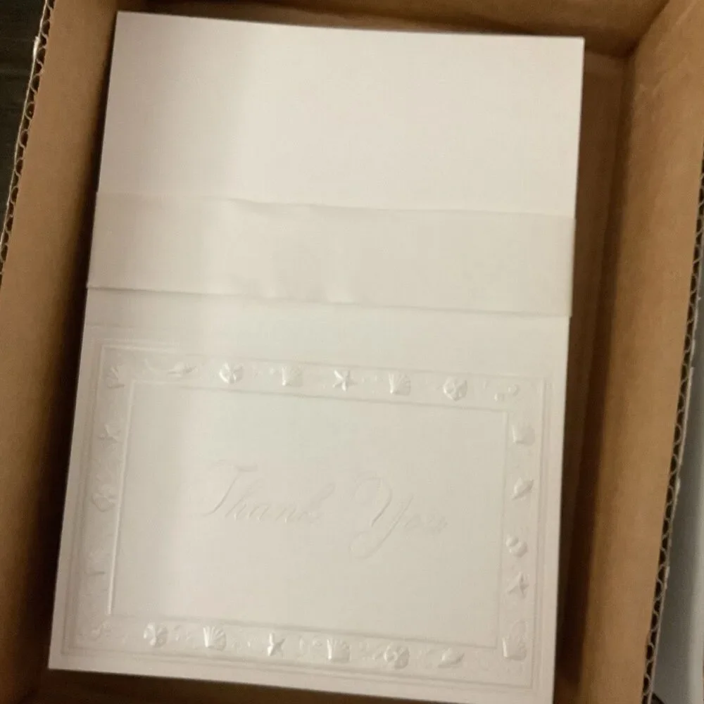 Box of Embossed Thank You Cards